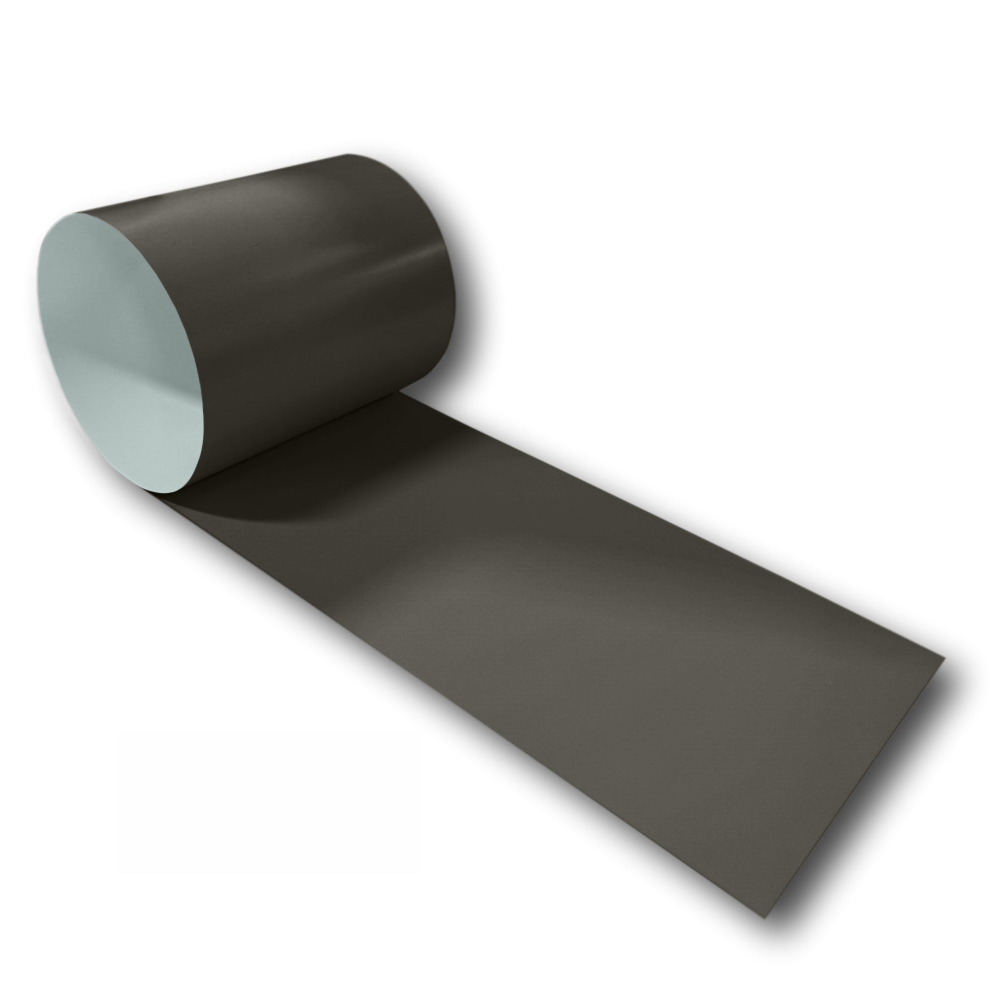 A roll of 26 Gauge Painted Steel that is Burnished Slate in color.