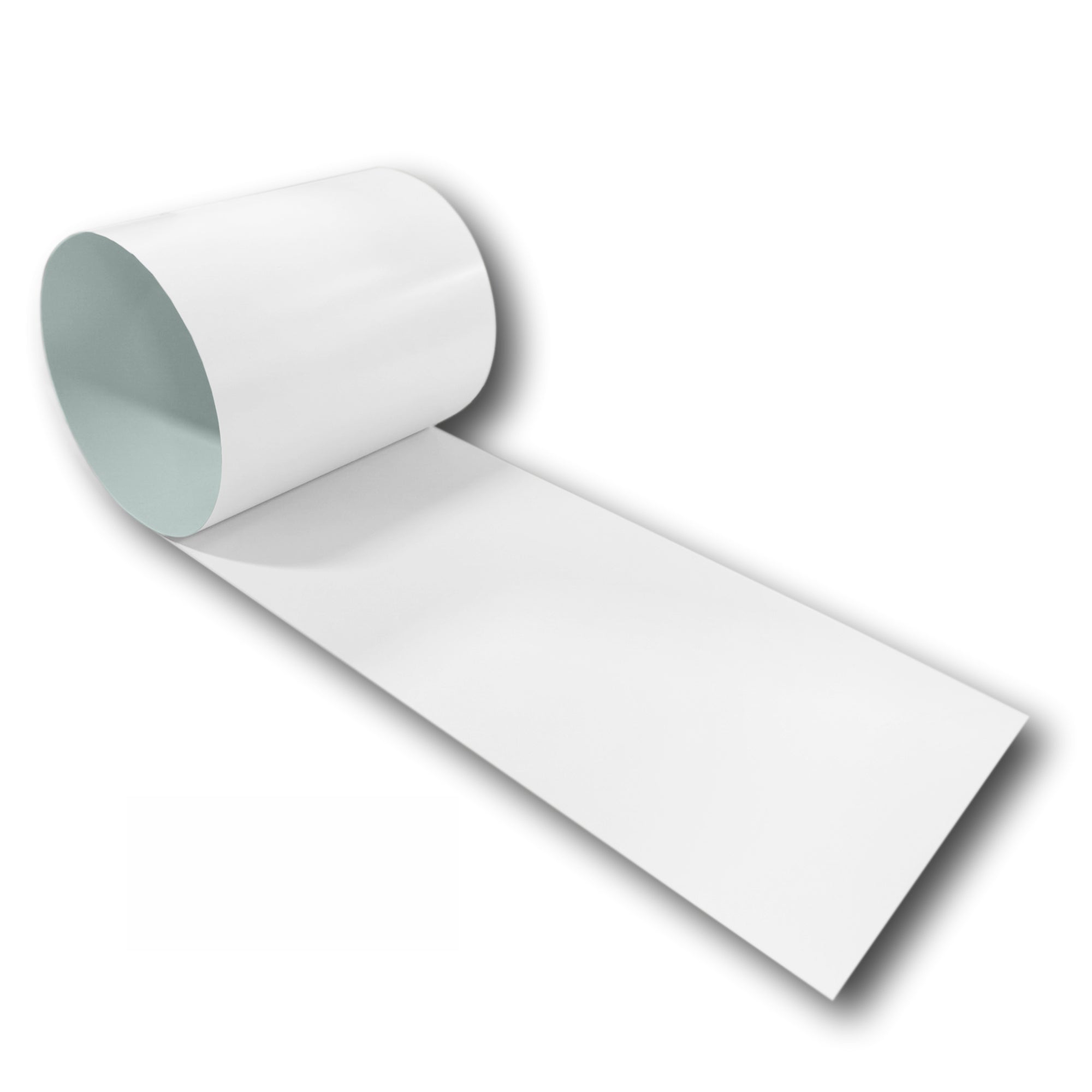 A roll of 26 Gauge Painted Steel that is White in color.