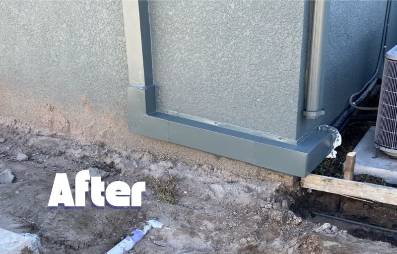 Line Set Cover installed on HVAC unit.
