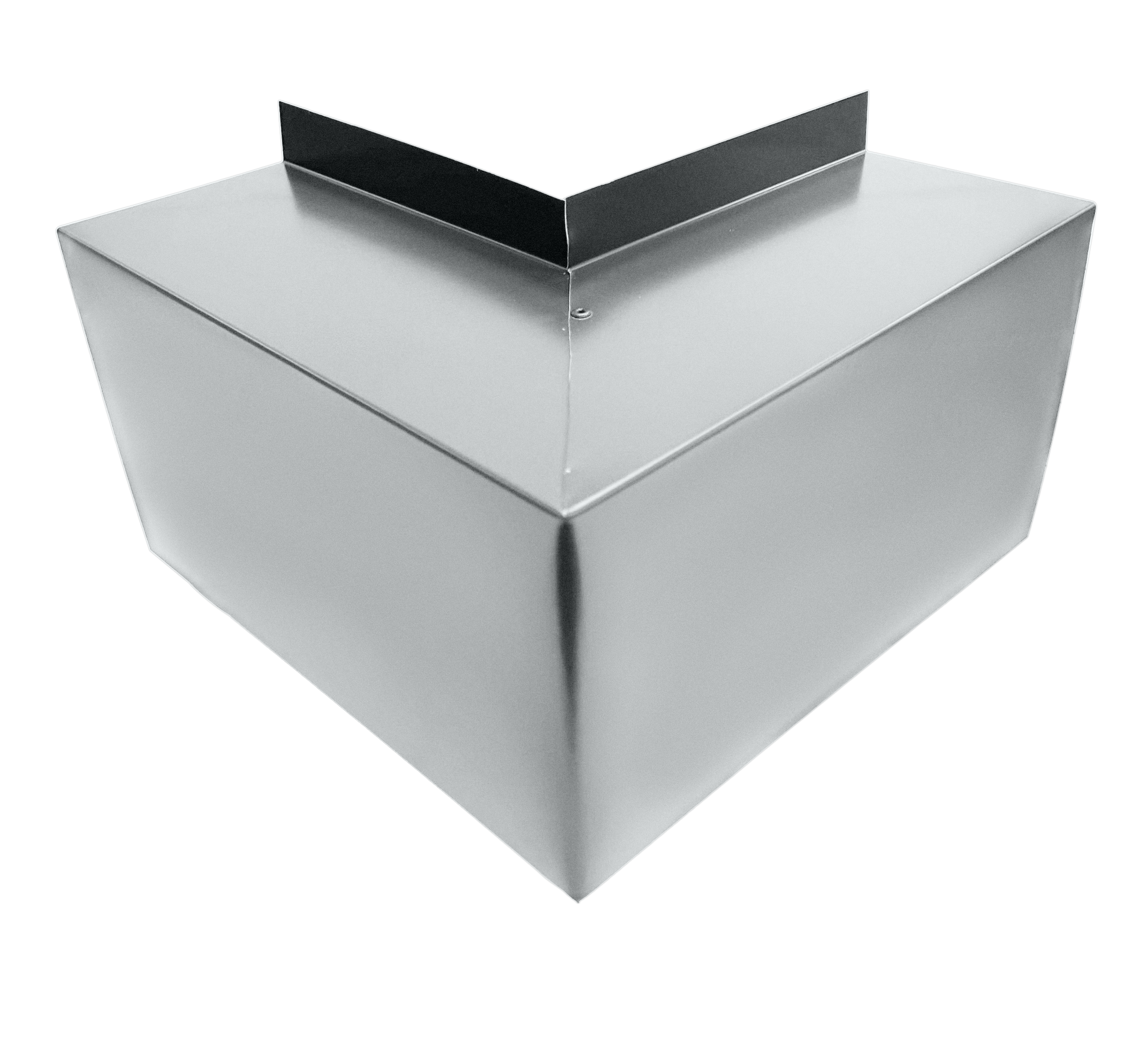 A PermaCover Metal HVAC Line Set Cover Outside Corner Elbow that is made to attach to exterior walls to cover existing HVAC line sets. The elbow cover is Cityscape in color.