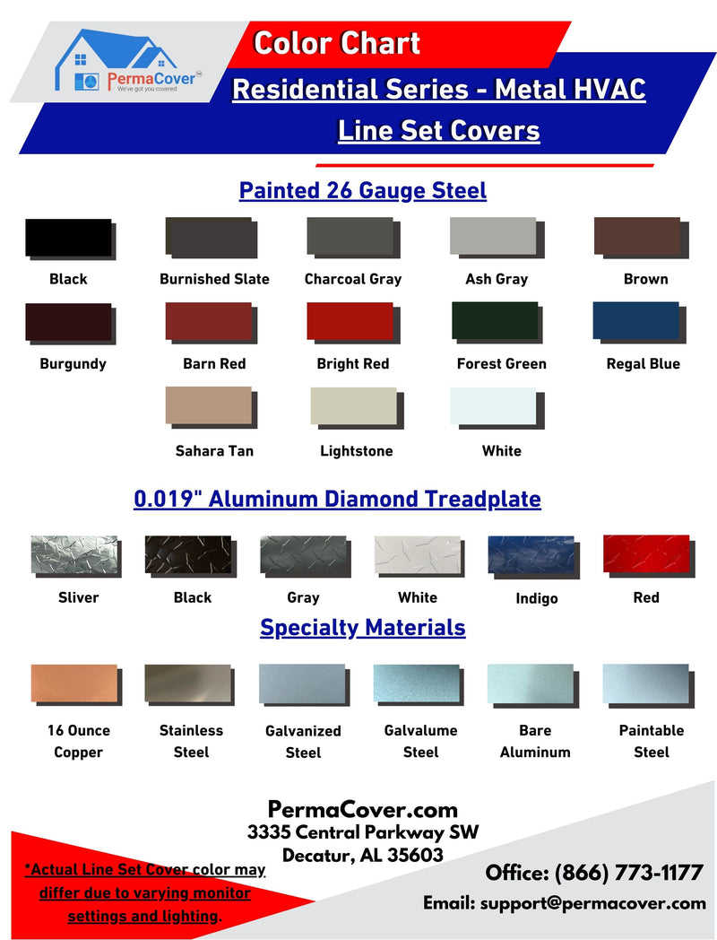 Residential Series - Painted Metal HVAC Line Set Covers