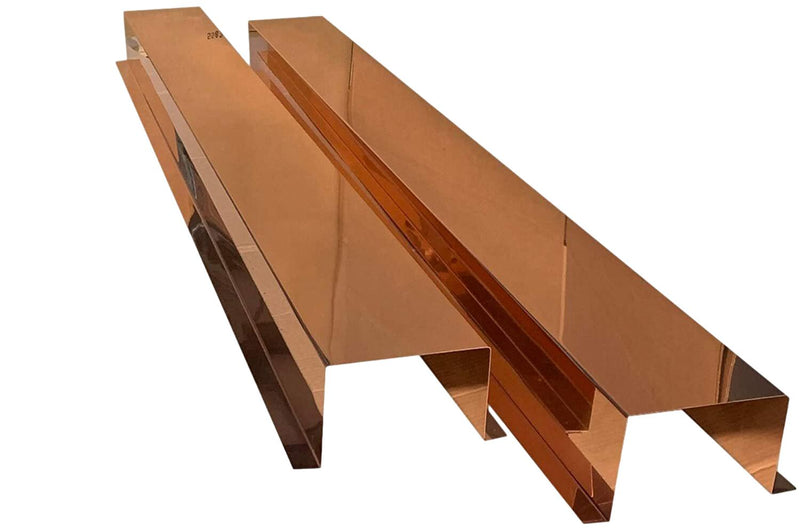 A durable and sleek copper line set cover designed for HVAC systems, suitable for residential, commercial, and industrial properties. This pure copper cover provides a professional and aesthetically pleasing solution to conceal and protect HVAC lines in various settings.