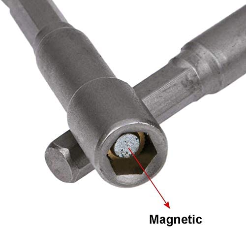 Shows the bit head that that it is magnetic, with an arrow pointing to the word "Magnetic".