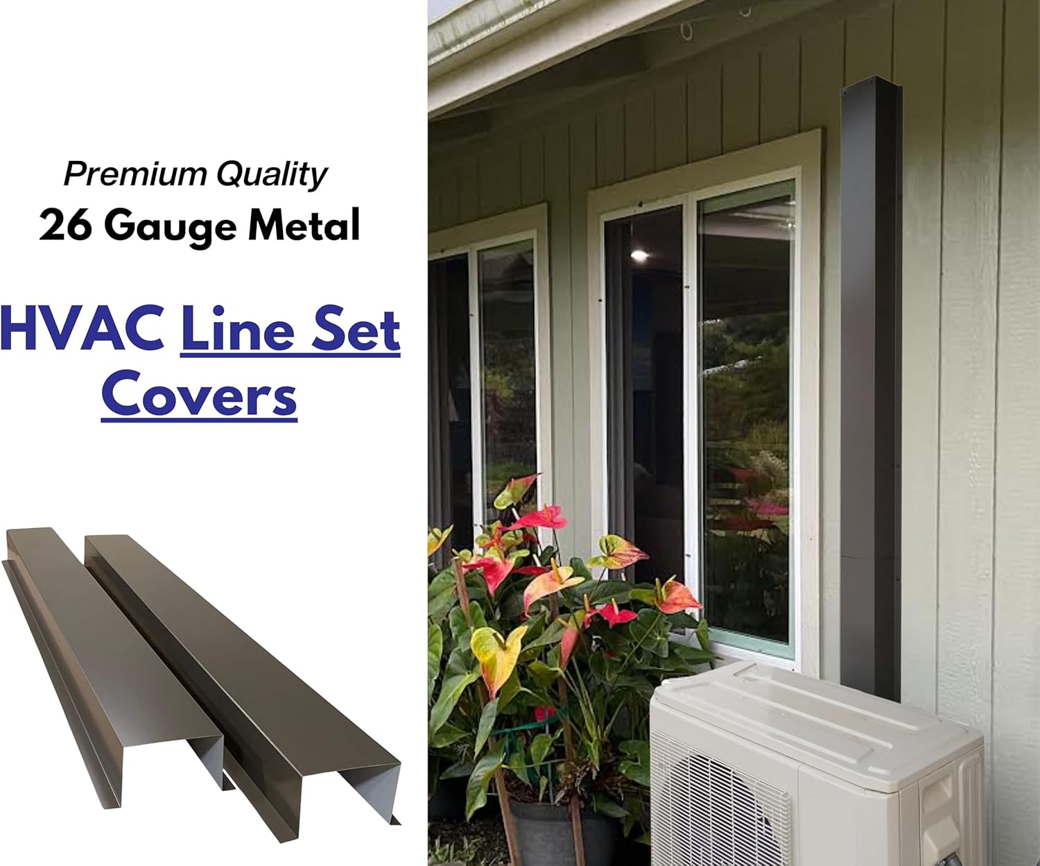 Residential Series - 26 Gauge Metal HVAC Line Set Covers