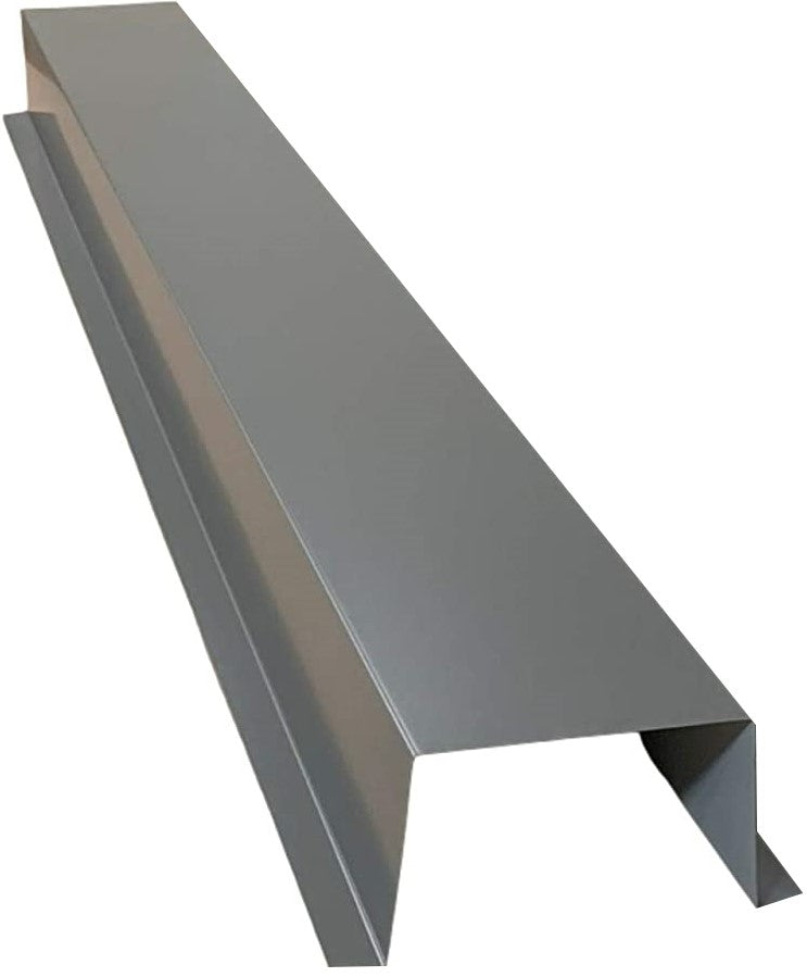 A PermaCover HVAC Line Set Cover 5 FT Extension Section that is meant to install to extend existing Line Set Covers. The cover is made from 26 Gauge Painted Steel in the color Charcoal Gray.