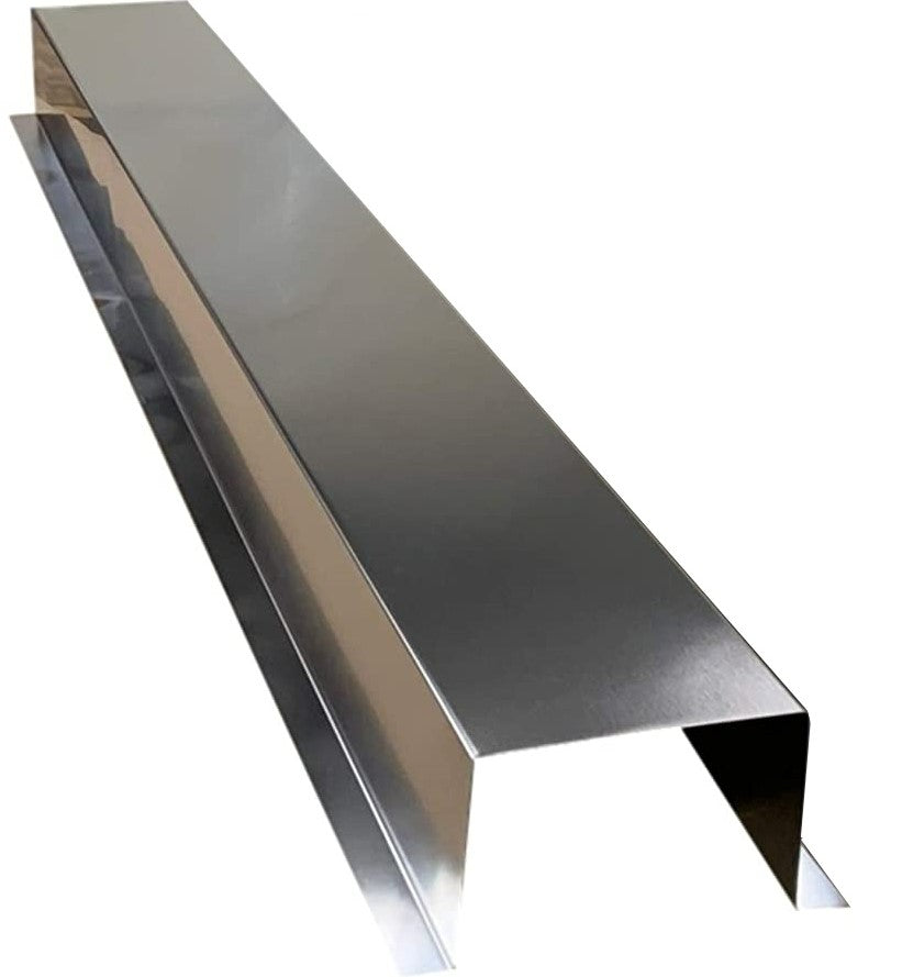 A PermaCover HVAC Line Set Cover 5 FT Extension Section that is meant to install to extend existing Line Set Covers. The cover is made from 26 Gauge Mill Finish Aluminum.