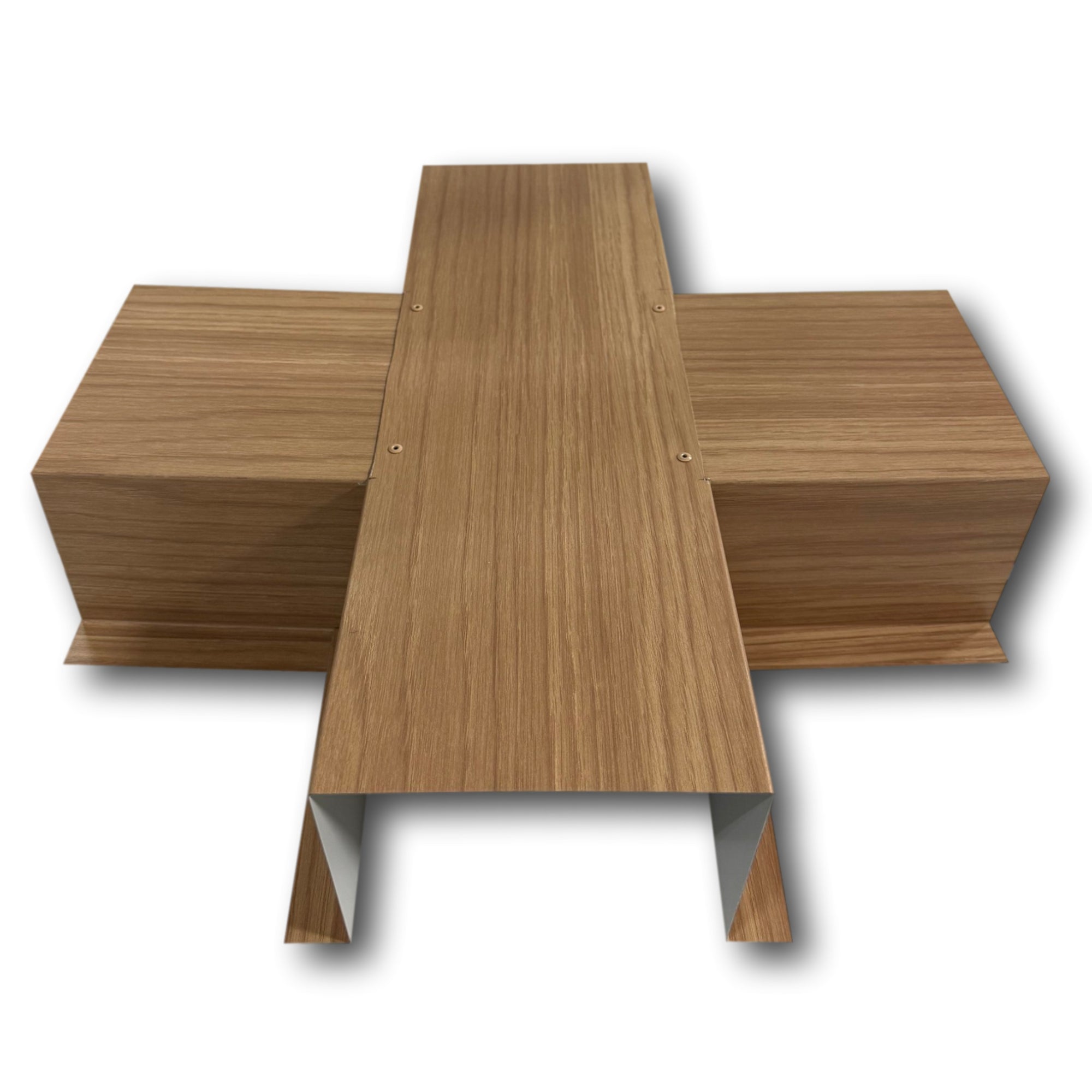 Woodgrain Series - 24 Gauge Painted Metal Line Set Cover Tee-Joint Connectors