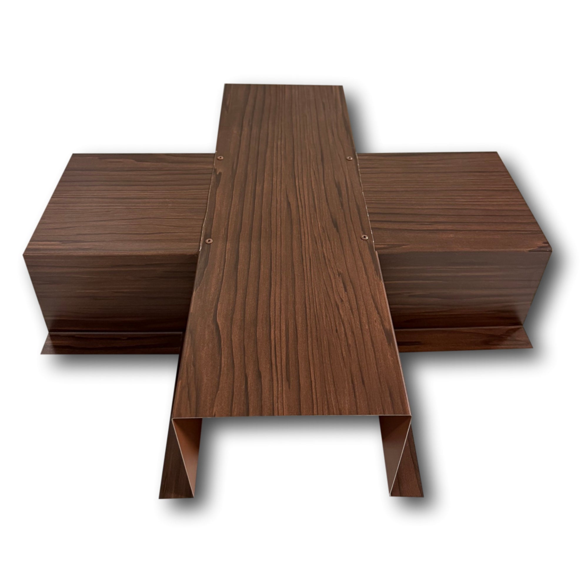 Woodgrain Series - 24 Gauge Painted Metal Line Set Cover Tee-Joint Connectors