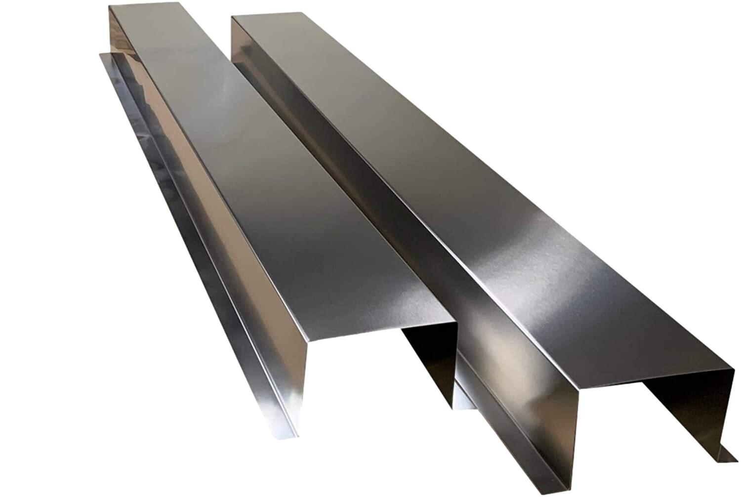 High-quality metal line set cover, crafted from pure copper, steel, or aluminum ideal for concealing and safeguarding HVAC lines in residential, commercial, and industrial spaces. The cover is made from 22 Gauge Stainless Steel. 