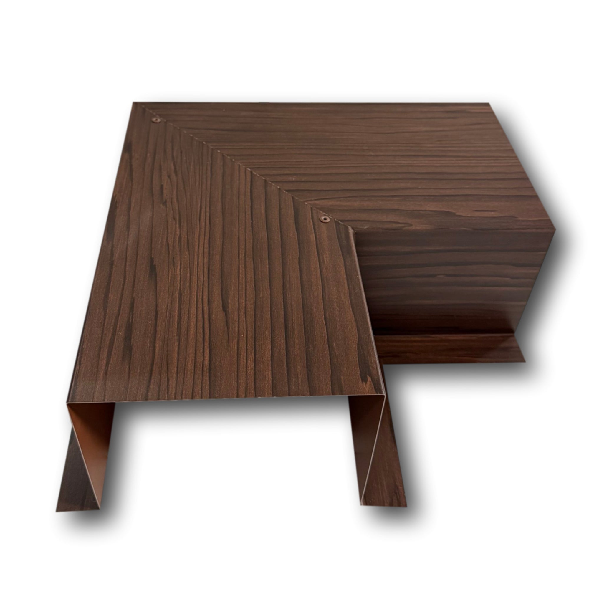 Woodgrain Series - 24 Gauge Metal Line Set Cover Side Turning Elbows