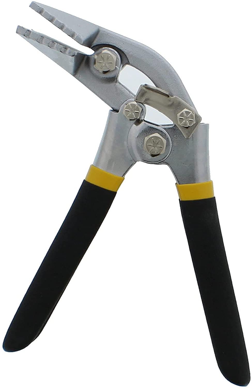 A pair of Sheet Metal Hand Benders that is used for bending and seaming sheet metal. The hand benders are 3 inches wide and are offset in style. 