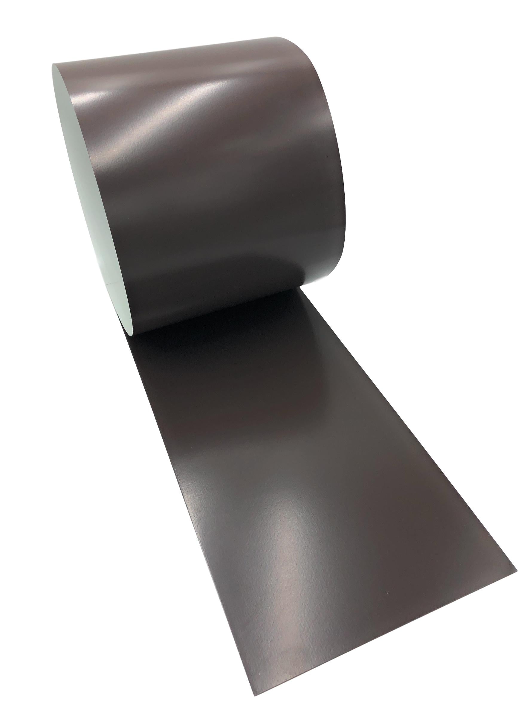 A roll of 26 Gauge Painted Steel that is Mansard Brown in color. 